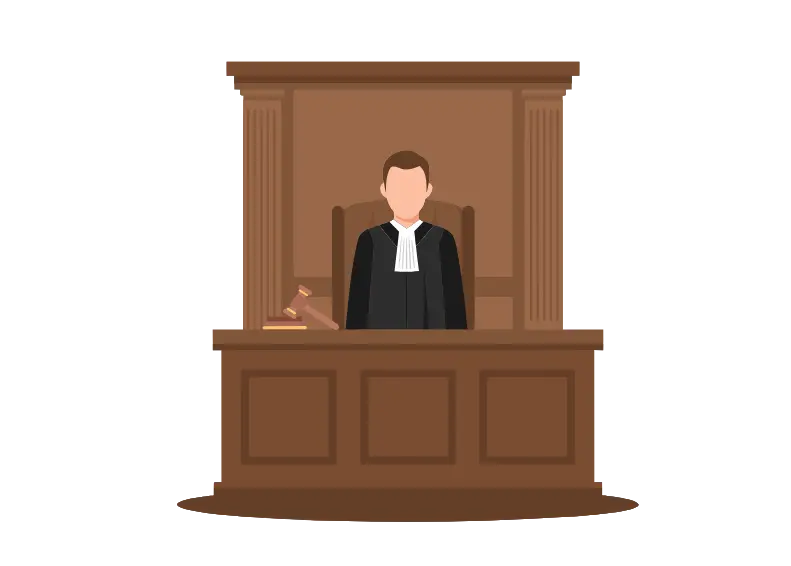 Illustration of a judge